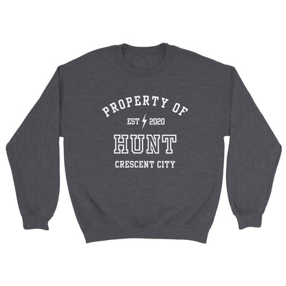 Crescent City Property Of Hunt Athalar Collegiate Sweatshirt Maasiverse Merch Classic Unisex Crewneck Sweatshirt