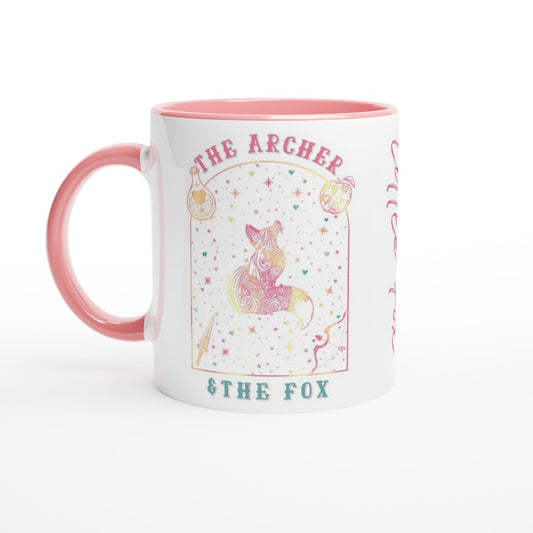 The Ballad of the Archer and the Fox Once Upon a Broken Heart Evangeline Fox Jacks Prince of Hearts Pink & White 11oz Ceramic Mug