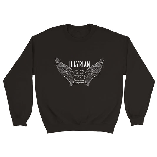 ACOTAR Illyrian Night Court of Wings and Ruin Jumper Gift Sarah J Maas Rhysand Feyre Black Sweatshirt Unisex