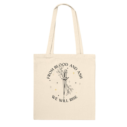 Blood and Ash Tote Bag From Blood and Ash We Rise Poppy Hawke Eco Friendly Compostable