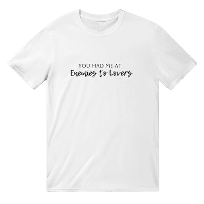 Bookish Trope Enemies to Lovers Avid Reader Book Lover Gift Romance Fantasy Reader White Unisex Oversized Crewneck T-shirt