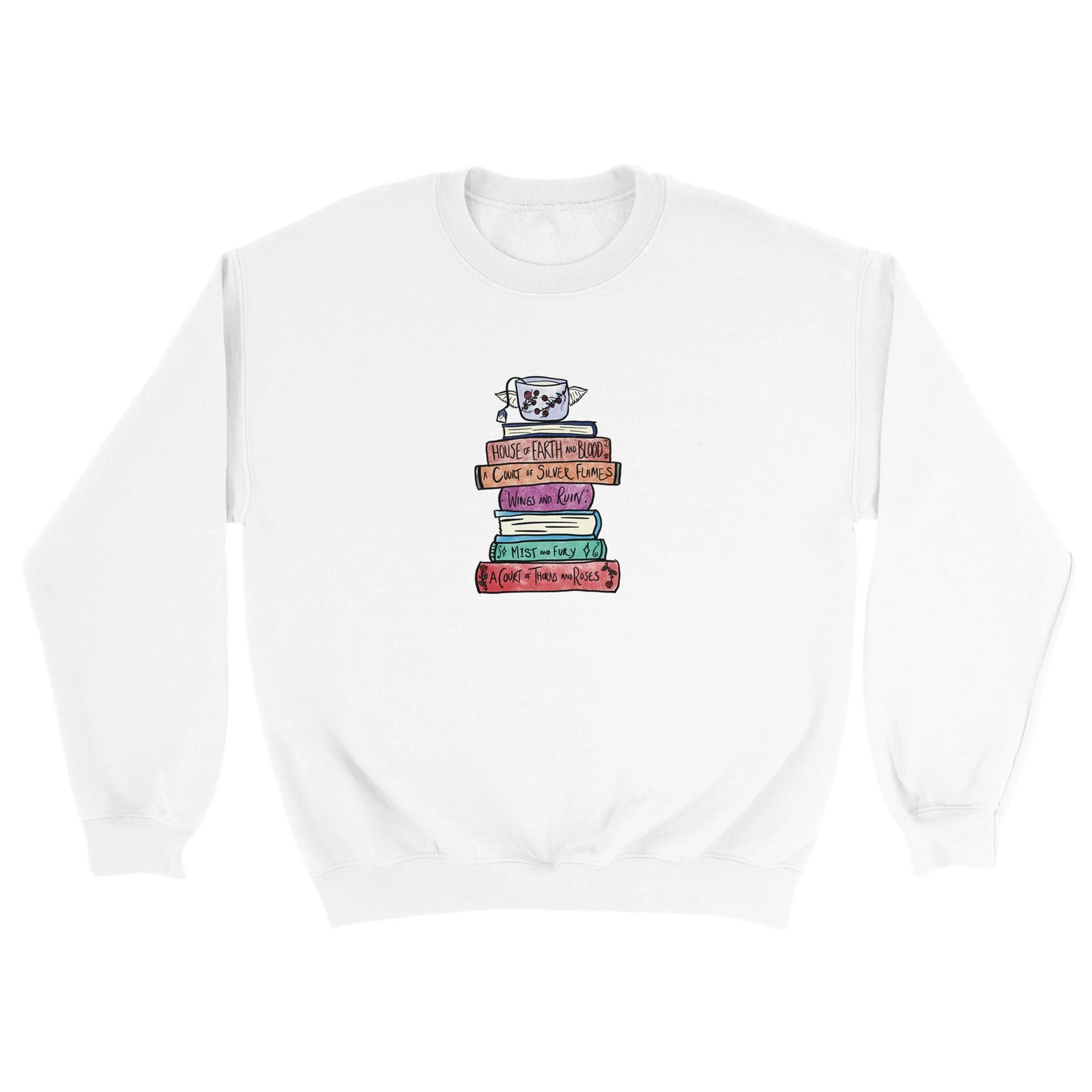 ACOTAR Crescent City books BookTok Hand Drawn Sarah J Maas Licensed Court of Thorns and Roses ACOMAF ACOWAR Unisex Crewneck Sweatshirt