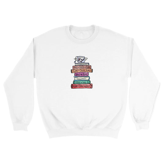 ACOTAR Crescent City books BookTok Hand Drawn Sarah J Maas Licensed Court of Thorns and Roses ACOMAF ACOWAR Unisex Crewneck Sweatshirt