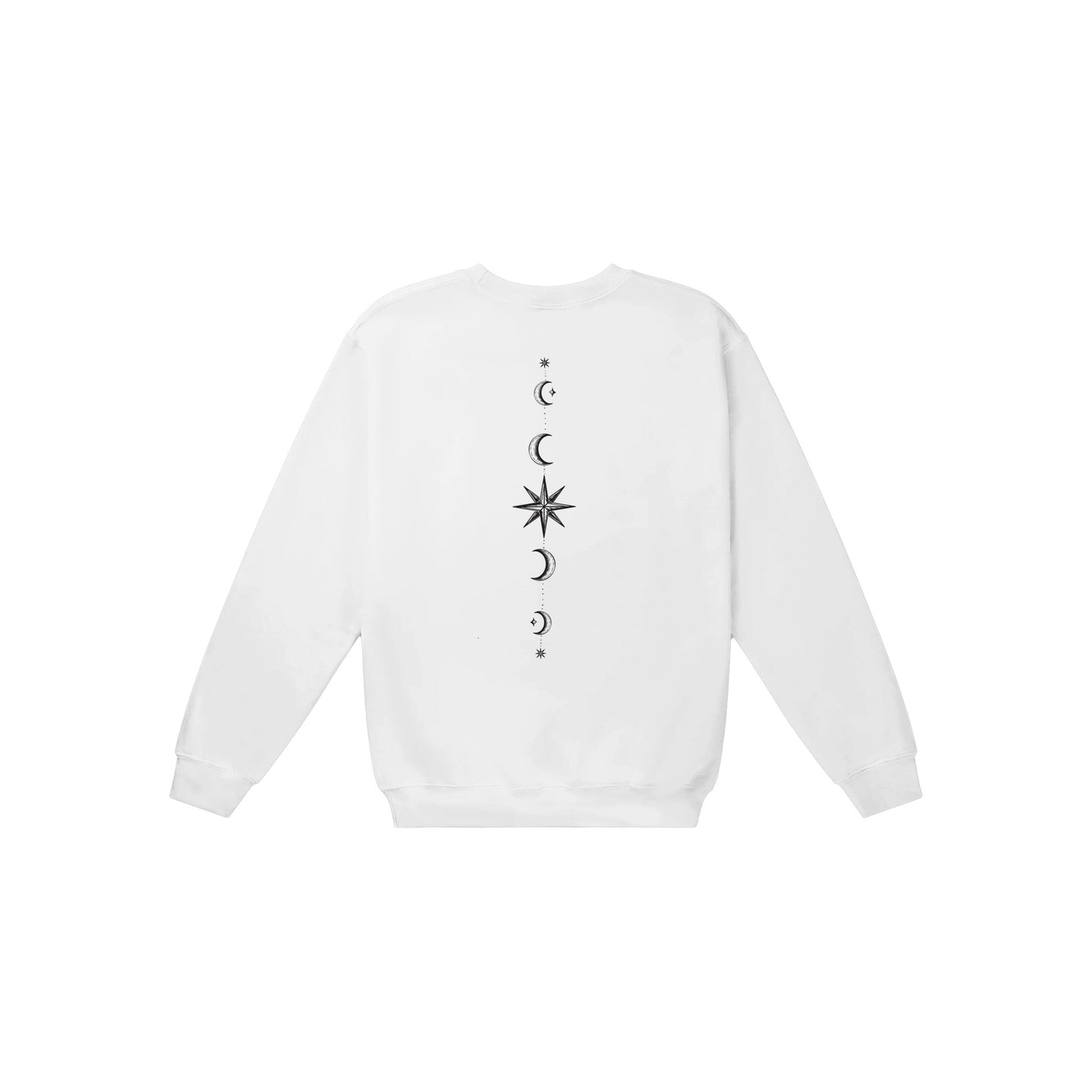 ACOTAR Feyre&#39;s Tattoo Sweatshirt, Front print Back Side Jumper, Bookish BOOKTOK Sweater, Rhysand, Velaris, Night Court Unisex White Crewneck