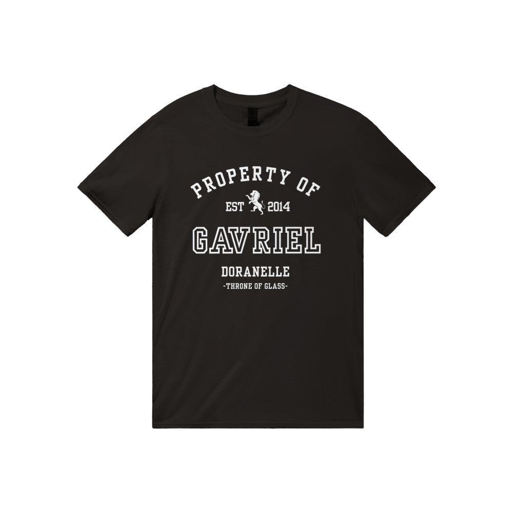 Throne of Glass Property Of Gavriel Collegiate T-shirt Maasiverse Merch Classic Unisex Crewneck Tshirt