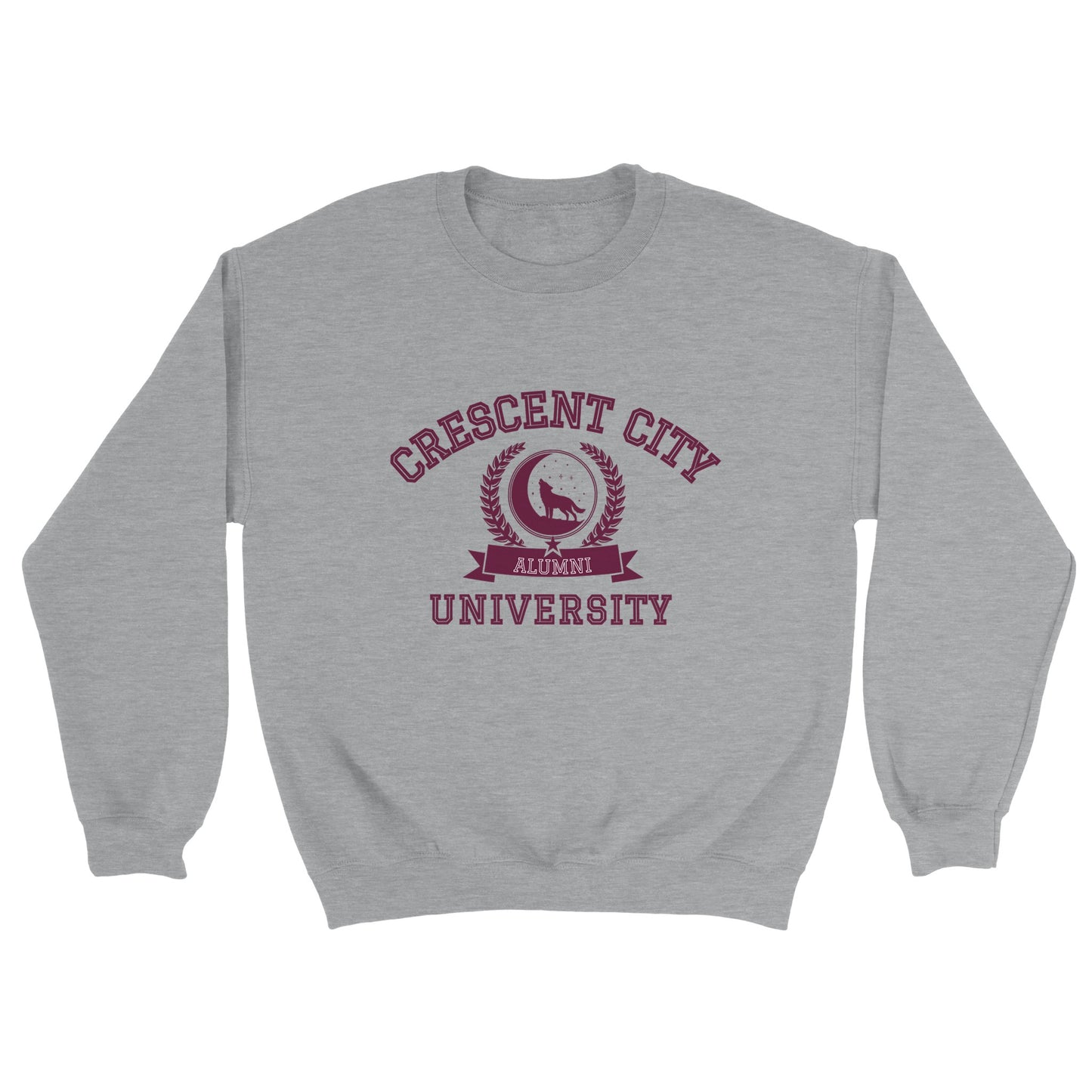 Crescent City University White Sweatshirt HOSAB HOEAB SJM Licensed Ruhn Danika Bryce Hunt Bookish Booktok acotar Unisex Crewneck Jumper