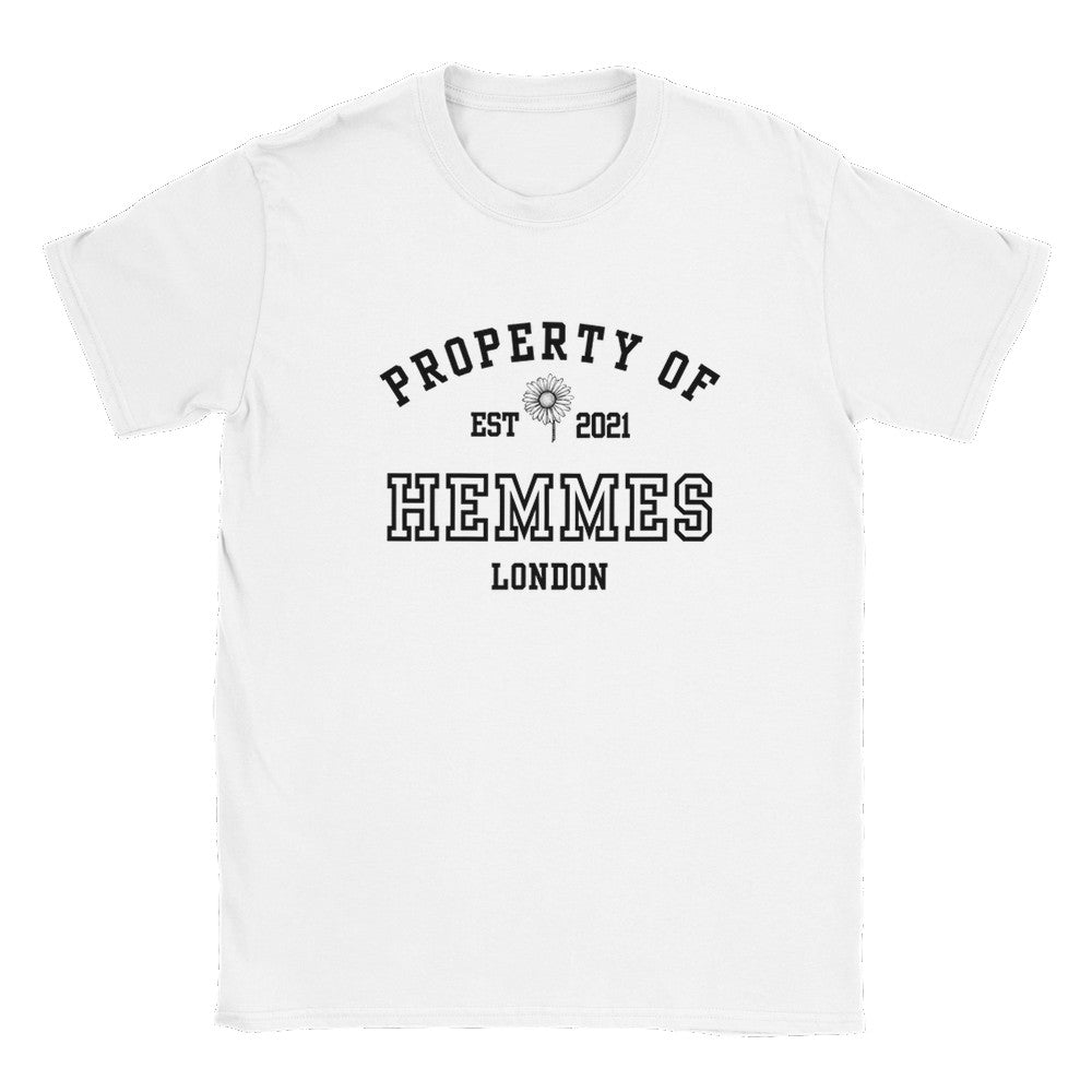 Property Of Christian Hemmes Daisy Haites Magnolia Parks Book Boyfriend Merch Classic Fit White Unisex Crewneck T-shirt