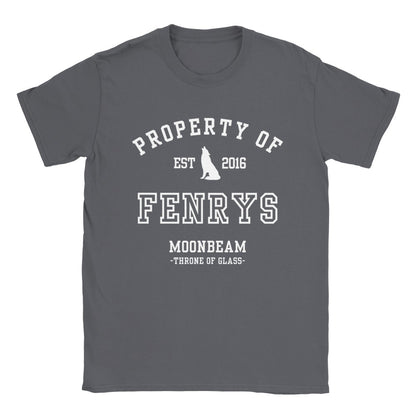 Throne of Glass Property Of Fenrys Moonbeam Collegiate Tshirt Maasiverse Merch Classic Unisex Crewneck T-shirt