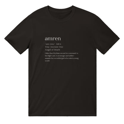 ACOTAR Amren Dictionary Tiny Ancient One Night Court Black T-shirt Bookish Booktok Merch Velaris Unisex Oversized Crewneck Tee
