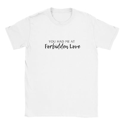 Bookish Trope Forbidden Love Avid Reader Book Lover Gift Romance Fantasy Reader White Unisex Oversized Crewneck T-shirt