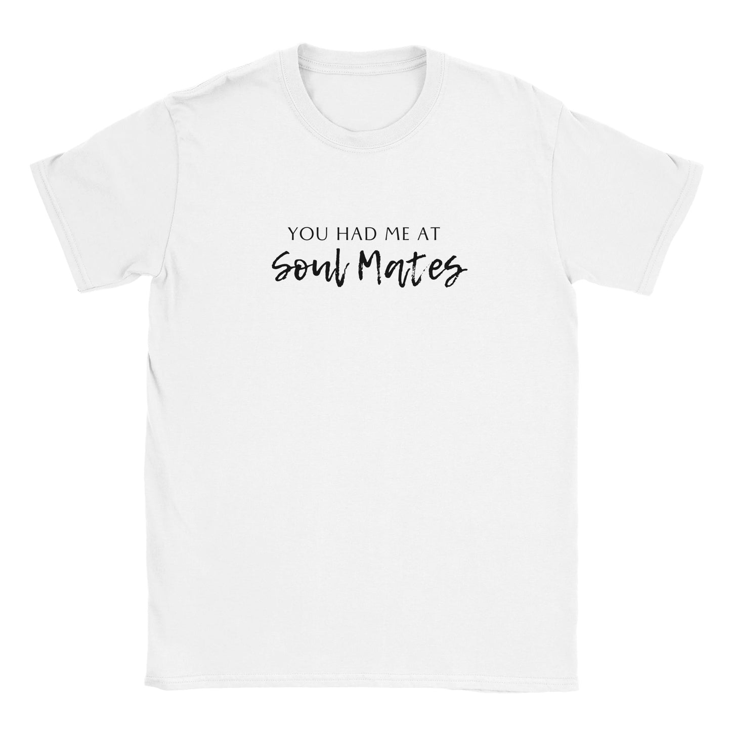 Bookish Trope Soul Mates Avid Reader Book Lover Gift Romance Fantasy Reader White Unisex Oversized Crewneck T-shirt