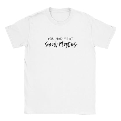 Bookish Trope Soul Mates Avid Reader Book Lover Gift Romance Fantasy Reader White Unisex Oversized Crewneck T-shirt