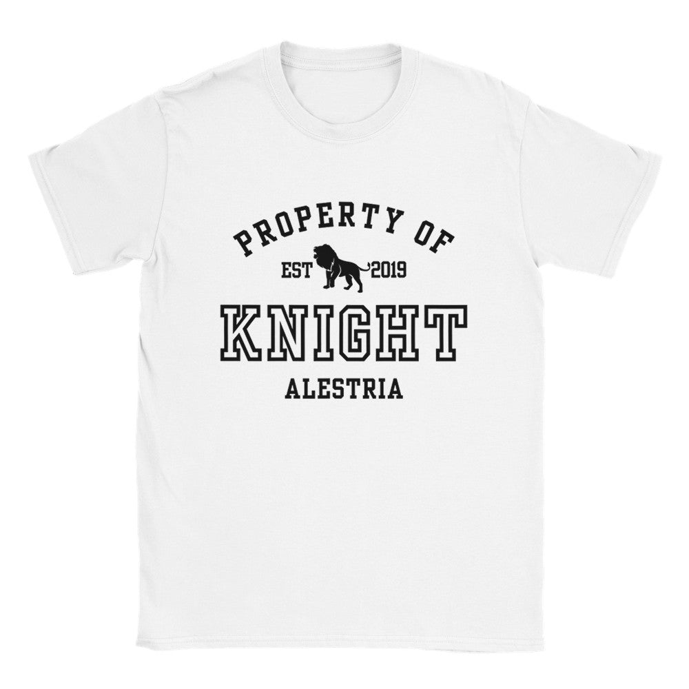 Ruthless Boys Property Of Leon Knight Collegiate White T-shirt Zodiac Academy Merch Classic Unisex Crewneck Tshirt