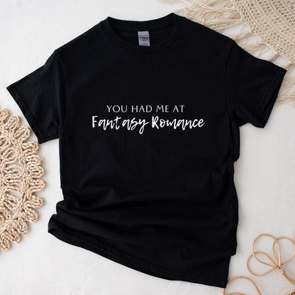 Bookish Trope Fantasy Romance Avid Reader Book Lover Gift Romance Fantasy Reader Black Unisex Oversized Crewneck T-shirt