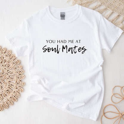 Bookish Trope Soul Mates Avid Reader Book Lover Gift Romance Fantasy Reader White Unisex Oversized Crewneck T-shirt