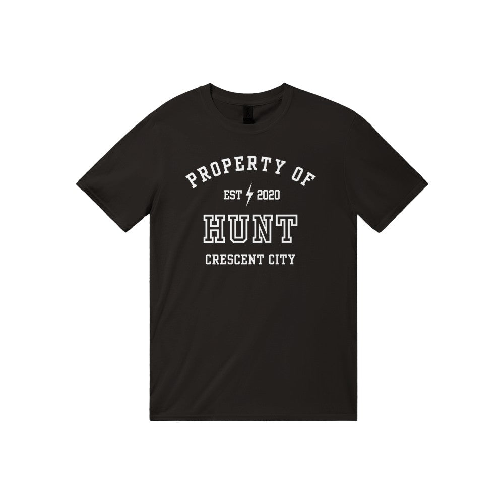 Crescent City Property Of Hunt Athalar Collegiate T-Shirt Maasiverse Merch Classic Unisex Crewneck White Tshirt