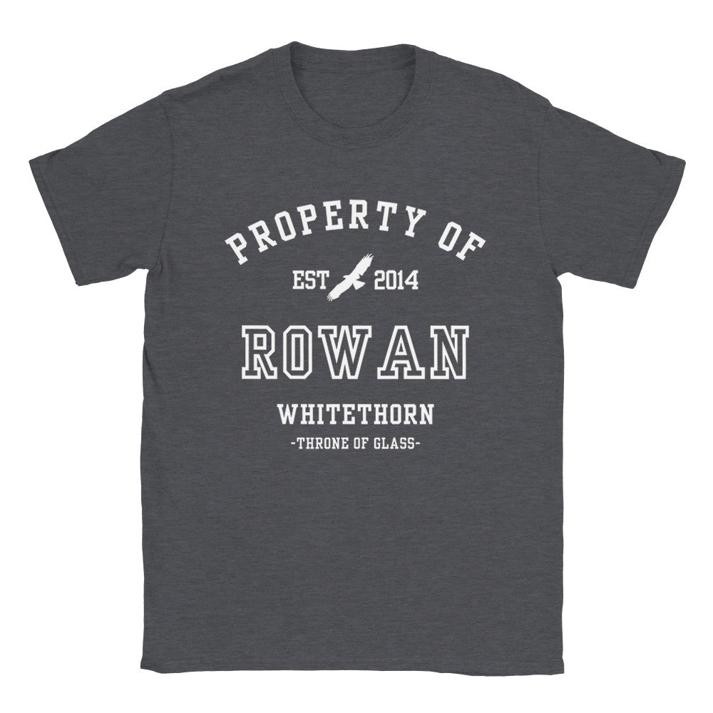 Throne of Glass Property Of Rowan Whitethorn Collegiate T-shirt Maasiverse Merch Classic Unisex Crewneck Tshirt