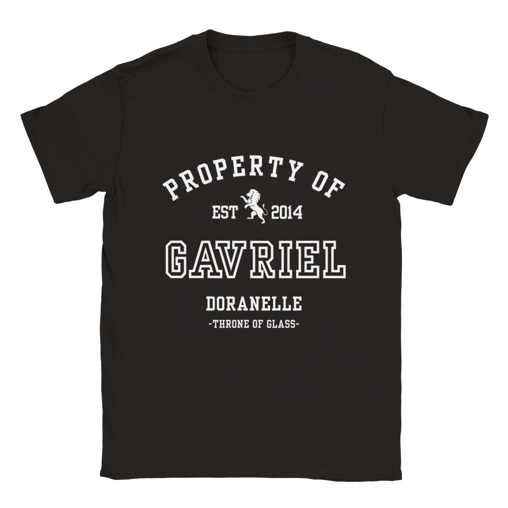 Throne of Glass Property Of Gavriel Collegiate T-shirt Maasiverse Merch Classic Unisex Crewneck Tshirt