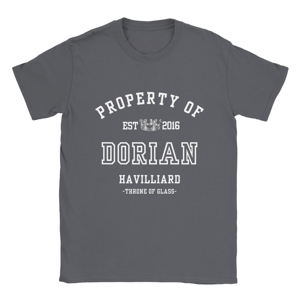 Throne of Glass Property Of Dorian Havilliard Collegiate T-shirt Maasiverse Merch Classic Unisex Crewneck Tshirt