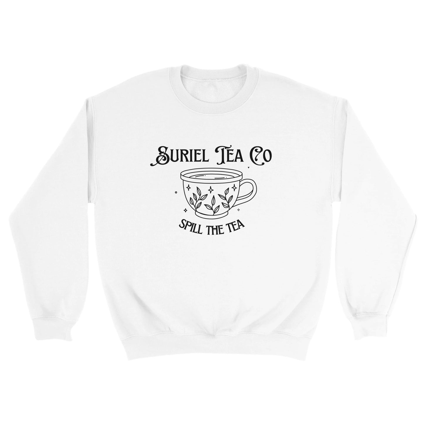 ACOTAR Suriel White Sweatshirt Unisex Crewneck Jumper Rhysand Feyre Spill the Tea, Bookish BOOKTOK Sweater, Velaris, Night Court