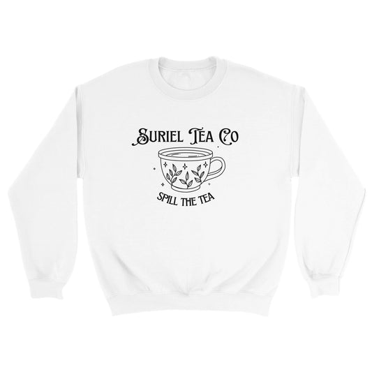 ACOTAR Suriel White Sweatshirt Unisex Crewneck Jumper Rhysand Feyre Spill the Tea, Bookish BOOKTOK Sweater, Velaris, Night Court