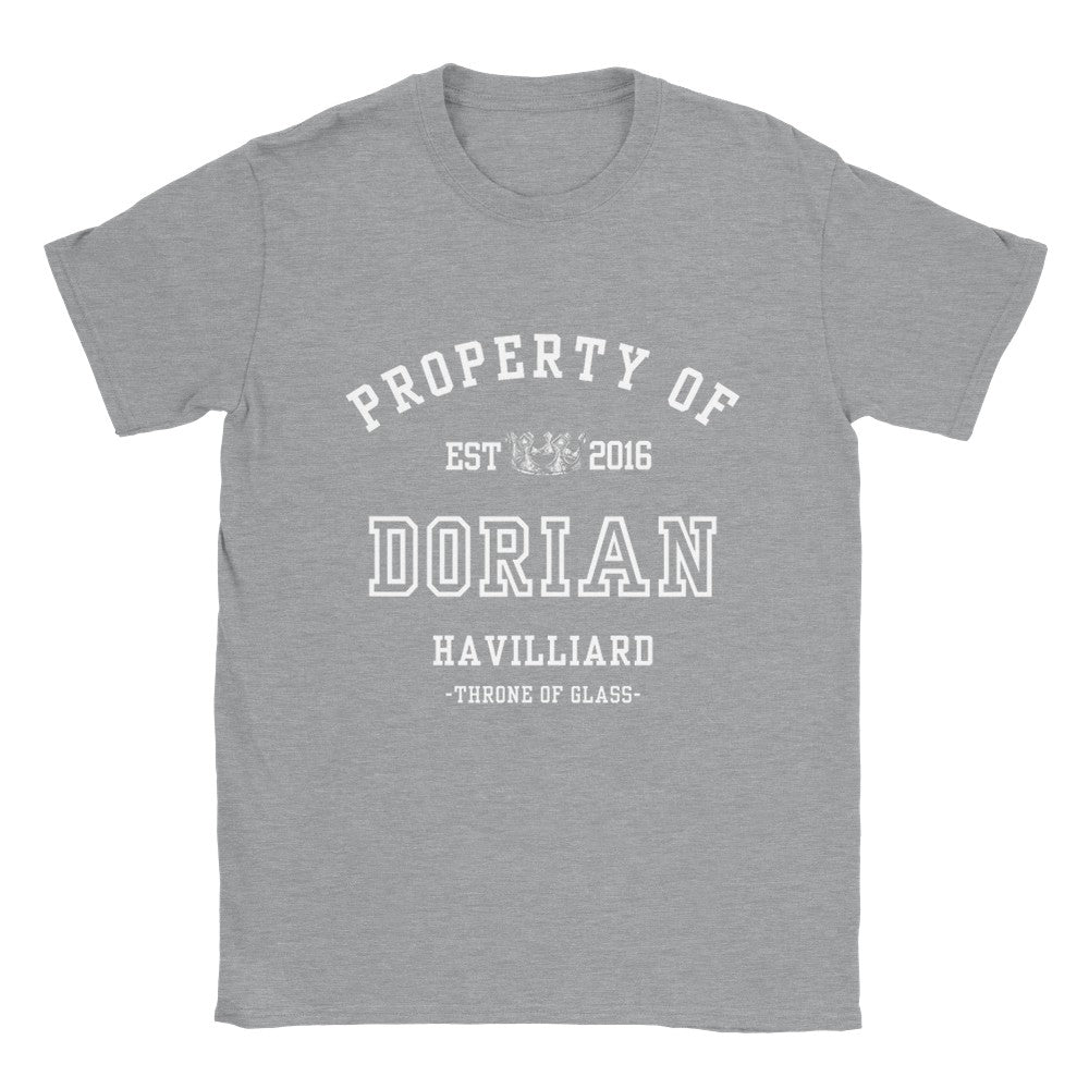 Throne of Glass Property Of Dorian Havilliard Collegiate T-shirt Maasiverse Merch Classic Unisex Crewneck Tshirt