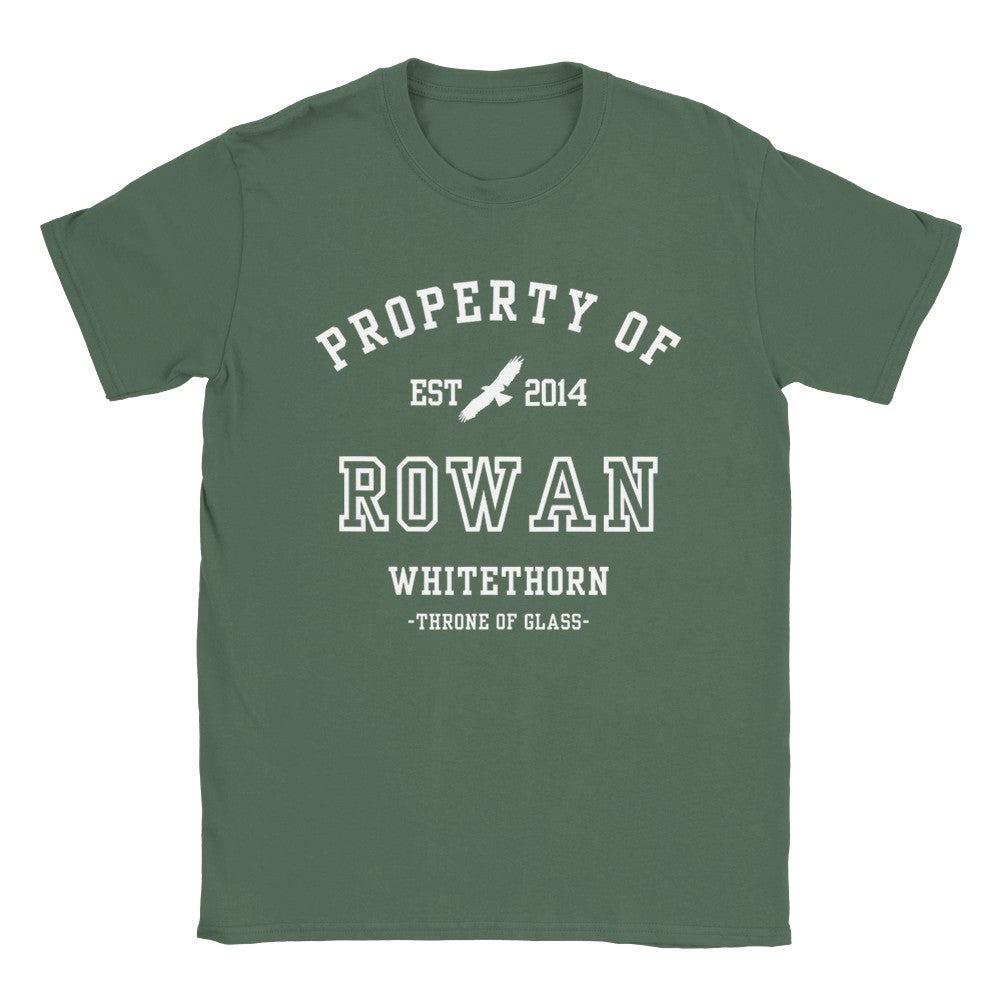 Throne of Glass Property Of Rowan Whitethorn Collegiate T-shirt Maasiverse Merch Classic Unisex Crewneck Tshirt