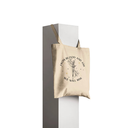 Blood and Ash Tote Bag From Blood and Ash We Rise Poppy Hawke Eco Friendly Compostable