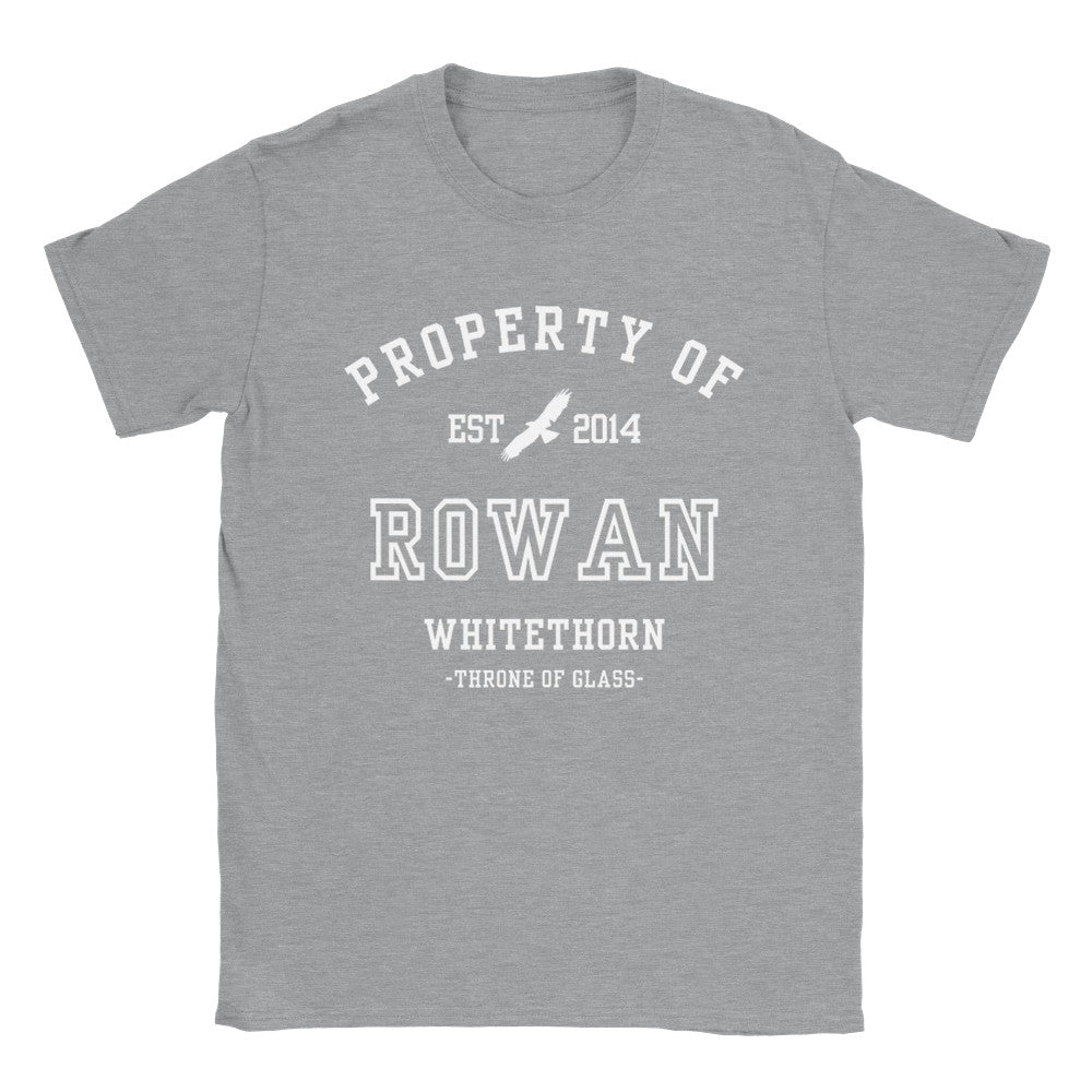 Throne of Glass Property Of Rowan Whitethorn Collegiate T-shirt Maasiverse Merch Classic Unisex Crewneck Tshirt