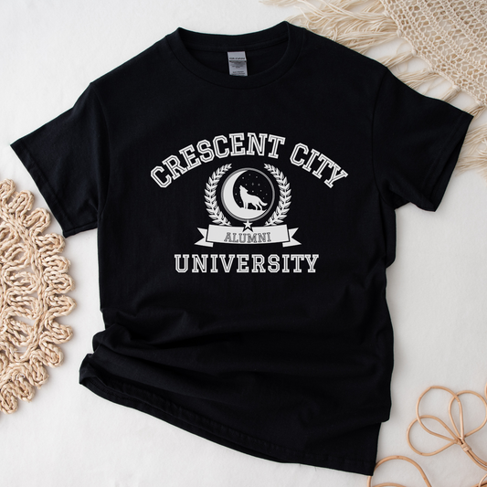 Crescent City University T-shirt HOSAB HOEAB SJM Licensed Ruhn Danika Bryce Hunt Bookish Booktok acotar Classic Unisex Crewneck T-shirt