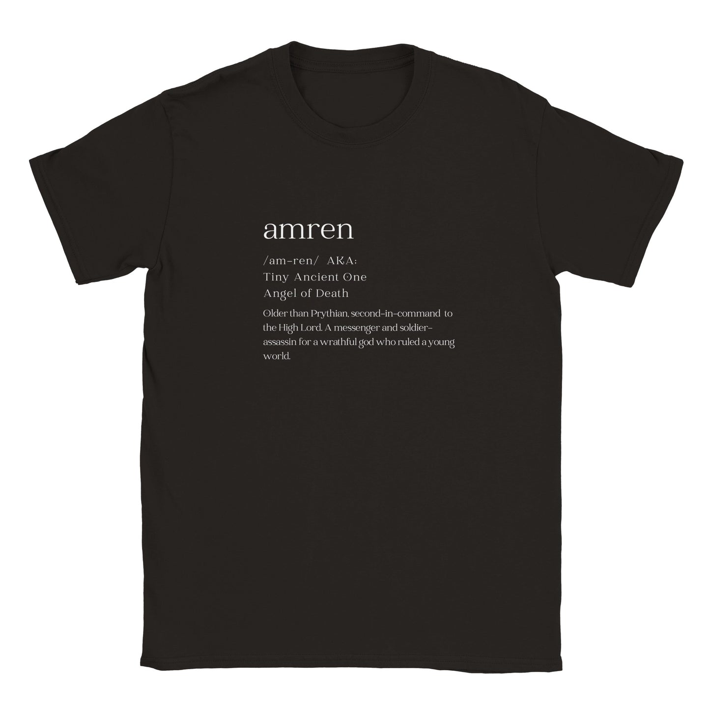 ACOTAR Amren Dictionary Tiny Ancient One Night Court Black T-shirt Bookish Booktok Merch Velaris Unisex Oversized Crewneck Tee