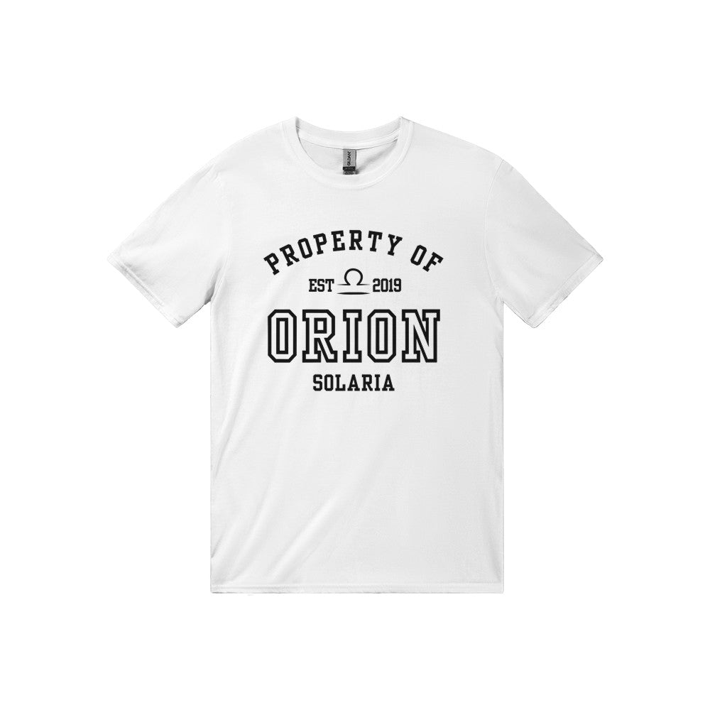 ZA Property Of Lance Orion Collegiate White T-shirt Zodiac Academy Merch Classic Unisex Crewneck Tshirt