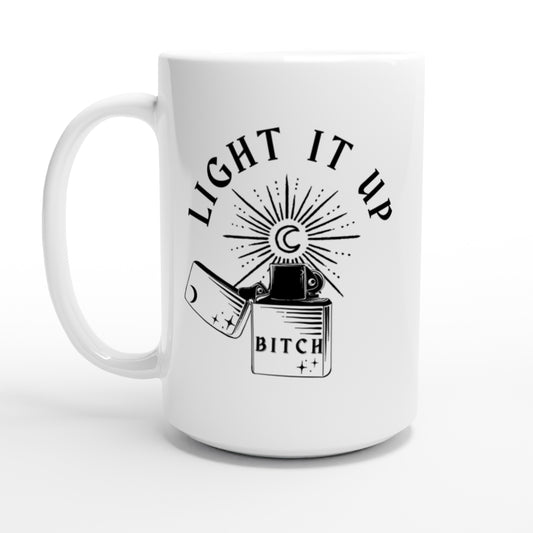 HOEAB Light It Up Crescent City Mug Bryce Danika Hunt Ruhn Bookish Booktok White 15oz Ceramic Cup ACOTAR FBBA