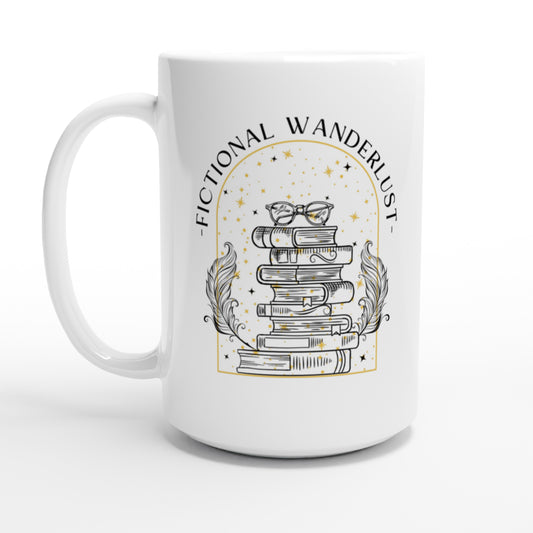 Bookish Fictional Wanderlust Cup Merch ACOTAR FBAA Crescent City Booktok White 15oz Ceramic Mug