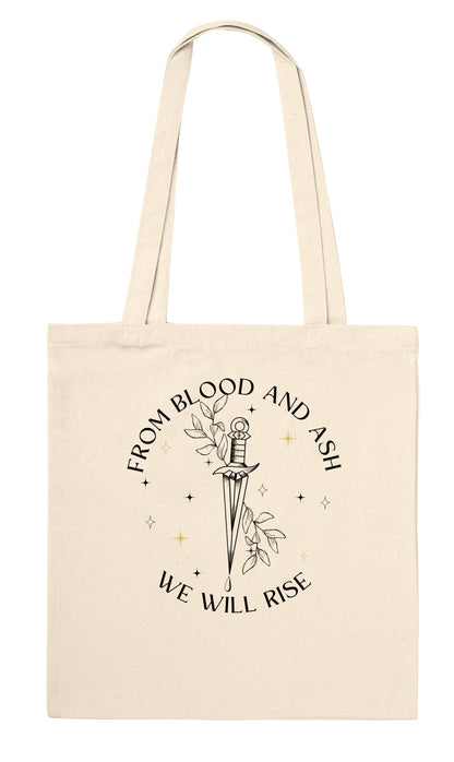 Blood and Ash Tote Bag From Blood and Ash We Rise Poppy Hawke Eco Friendly Compostable