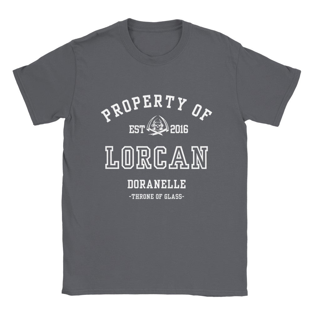 Throne of Glass Property Of Lorcan Collegiate T-shirt Maasiverse Merch Classic Unisex Crewneck Tshirt