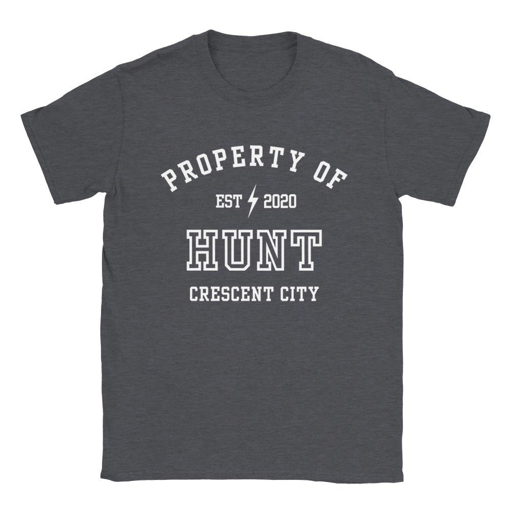 Crescent City Property Of Hunt Athalar Collegiate T-Shirt Maasiverse Merch Classic Unisex Crewneck White Tshirt