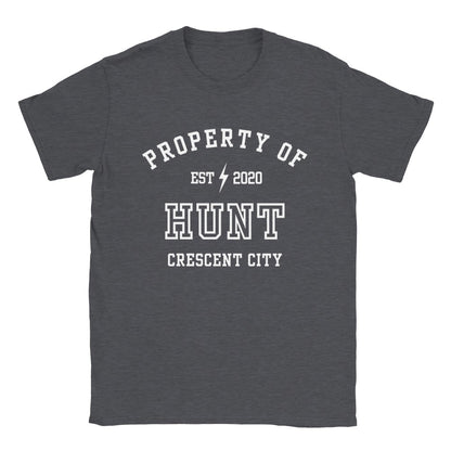 Crescent City Property Of Hunt Athalar Collegiate T-Shirt Maasiverse Merch Classic Unisex Crewneck White Tshirt