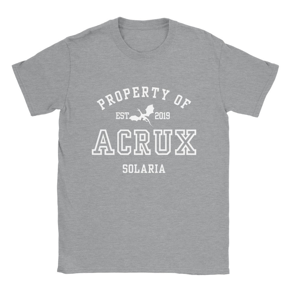 ZA Property Of Acrux Collegiate T-shirt Zodiac Academy Merch Classic Unisex Crewneck Tshirt