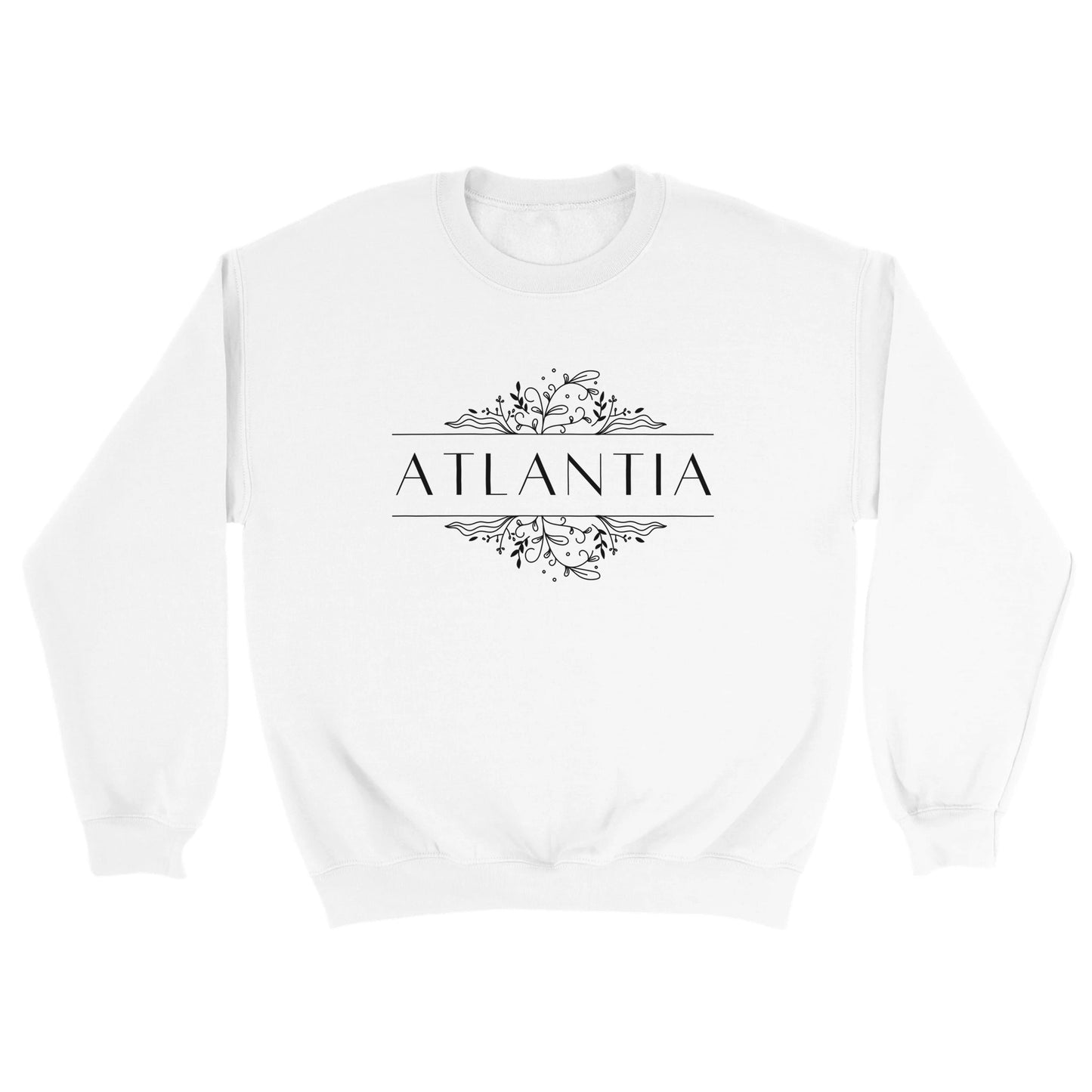 From Blood and Ash Atlantia Sweatshirt Minimalist Prince Casteel Poppy Hawke White Unisex Oversized Crewneck Jumper ACOTAR Crescent City