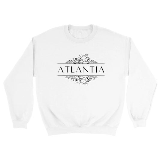 From Blood and Ash Atlantia Sweatshirt Minimalist Prince Casteel Poppy Hawke White Unisex Oversized Crewneck Jumper ACOTAR Crescent City