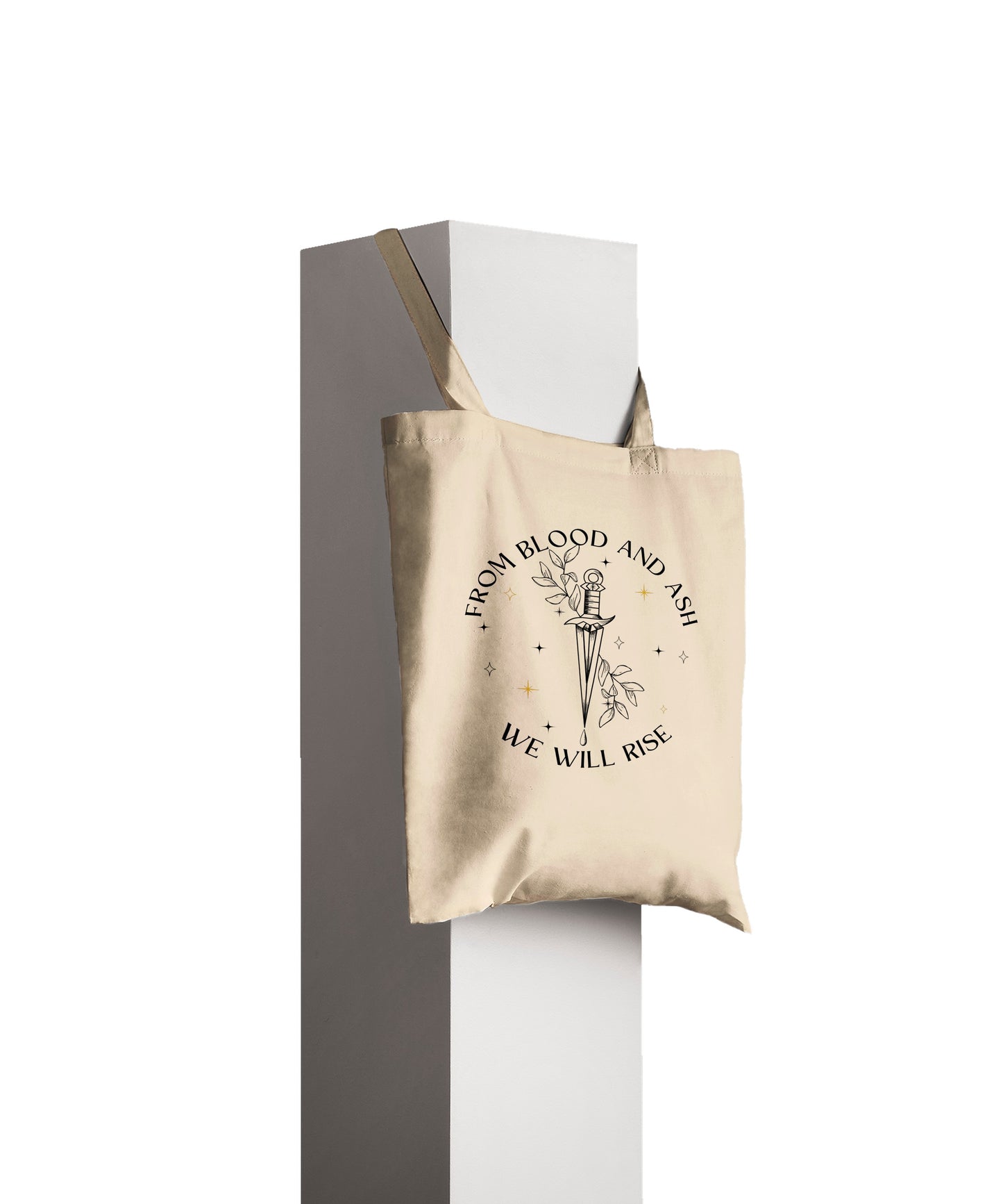 Blood and Ash Tote Bag From Blood and Ash We Rise Poppy Hawke Eco Friendly Compostable