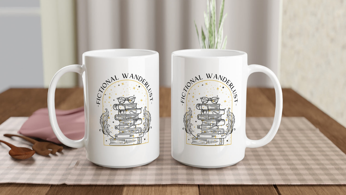 Bookish Fictional Wanderlust Cup Merch ACOTAR FBAA Crescent City Booktok White 15oz Ceramic Mug