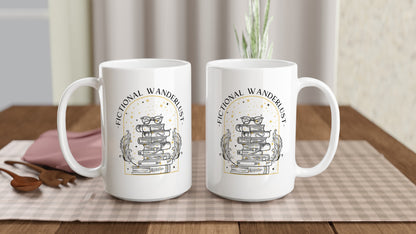 Bookish Fictional Wanderlust Cup Merch ACOTAR FBAA Crescent City Booktok White 15oz Ceramic Mug